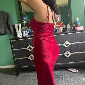 Long Velvet Red Romper